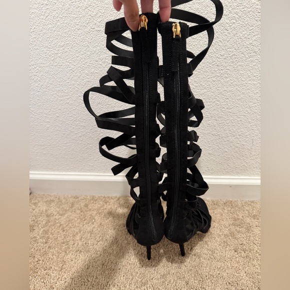 “New” Elegant Black Strappy Women's Sandals size5 (S-Display) - Picture 3 of 5